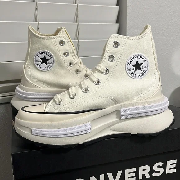 NWT Converse Women's Run Star Legacy CX Shoes - Off white - High Top - A00868C - Picture 11 of 12